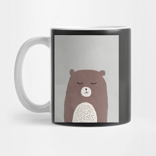 Bear, Abstract, Mid century modern kids wall art, Nursery room Mug